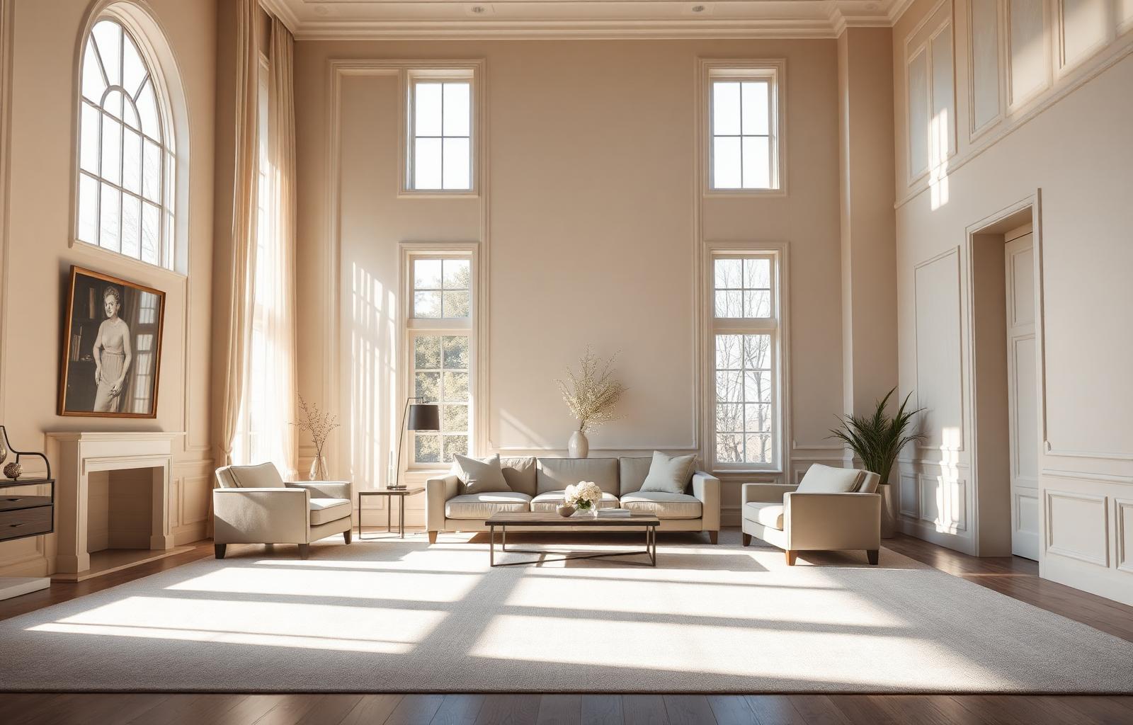 Quiet, empty luxury living room with sunlight — a home waiting too long
